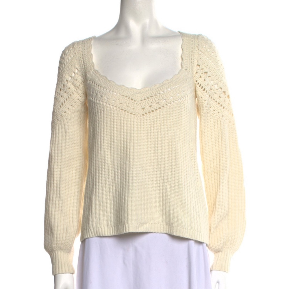 La Maille Sezane Paris 
Cream Knit Sweater